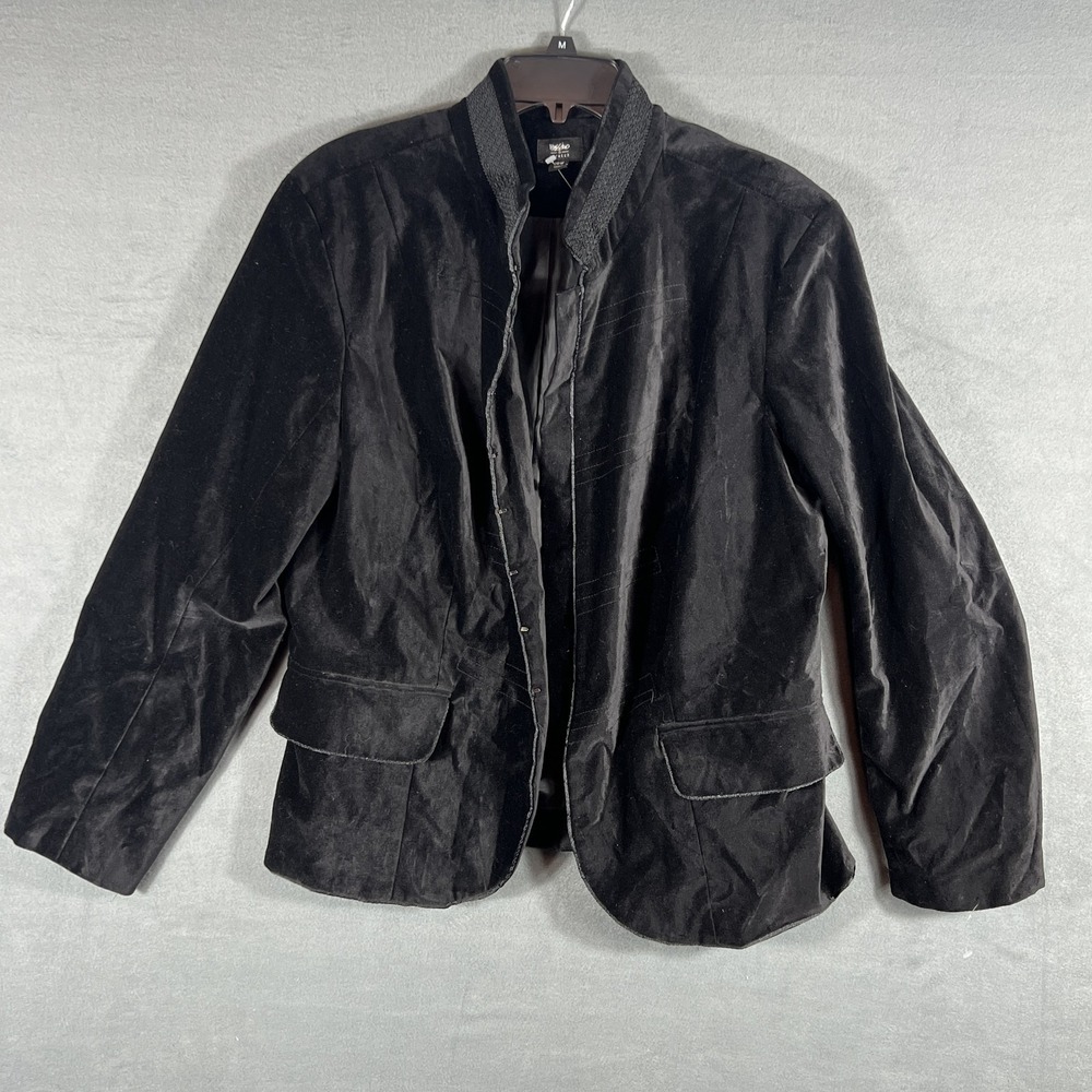 Mossimo Supply Co. Women's 18W Plus Size Black Velvet Stretch Jacket Lined‎